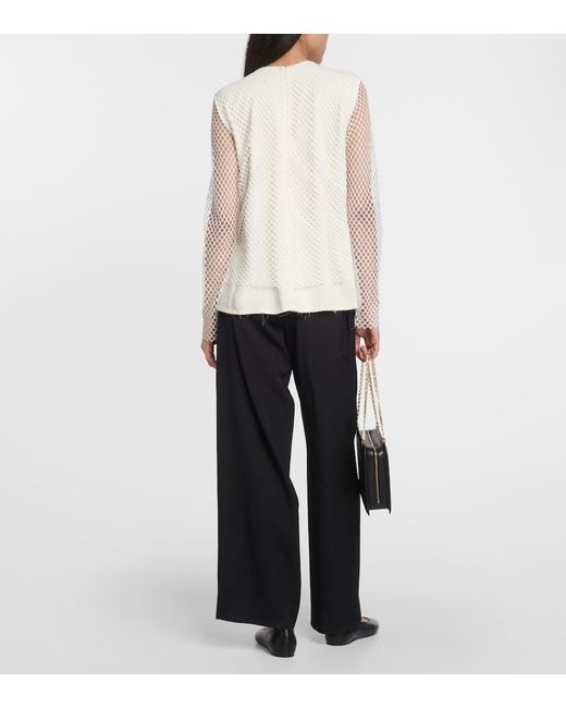 Totême Natural Layered Lace Top