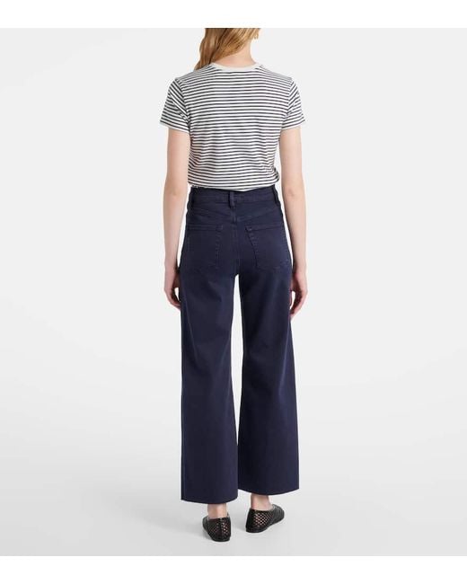 Jeans Anchor A Gamba Larga E Vita Alta di FRAME in Blue