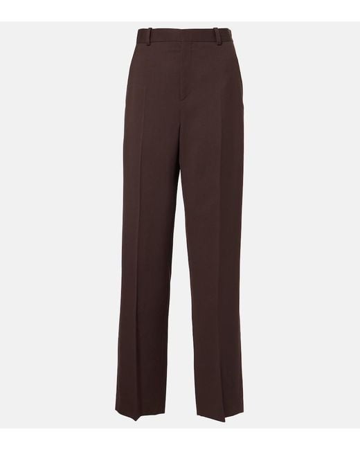 Wardrobe NYC Brown Wool Straight Pants