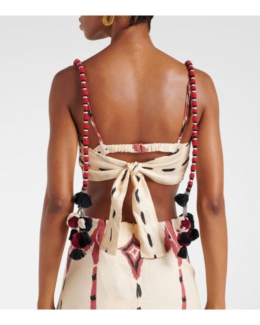 Johanna Ortiz Red Palm Of Tiahuanaco Maxi Dress
