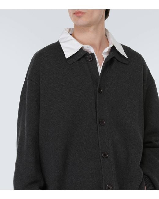 Frankie Shop Black Myles Cotton-blend Cardigan for men