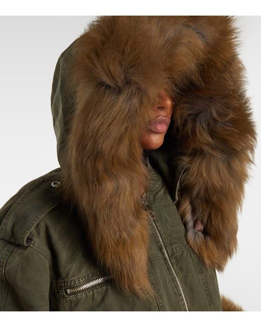 Blumarine Green Cotton Canvas Bomber Jacket