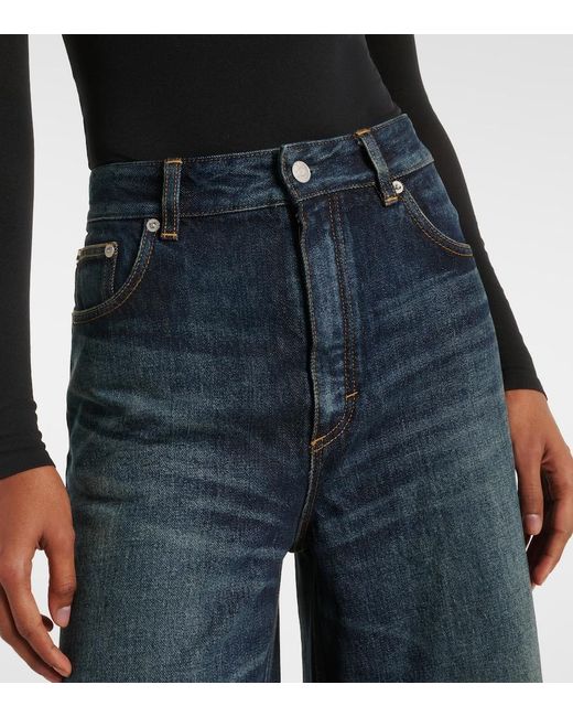 Alaïa Blue Faded Wide-Leg Jeans