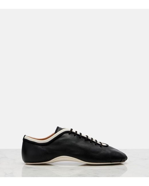 Dries Van Noten Black Leather Sneakers