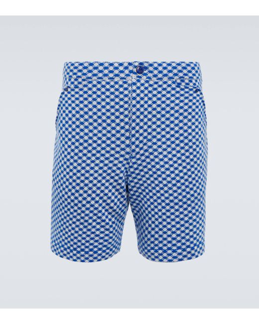 God's True Cashmere Blue Cashmere Bermuda Shorts for men