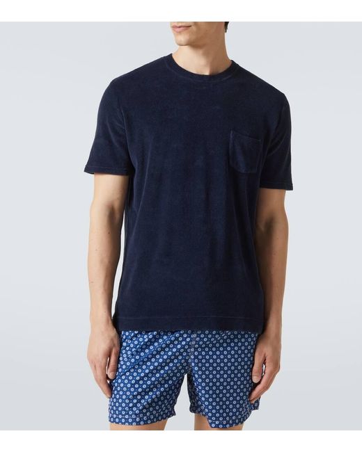 Thom Sweeney Hemd Aus Frottee in Blue für Herren
