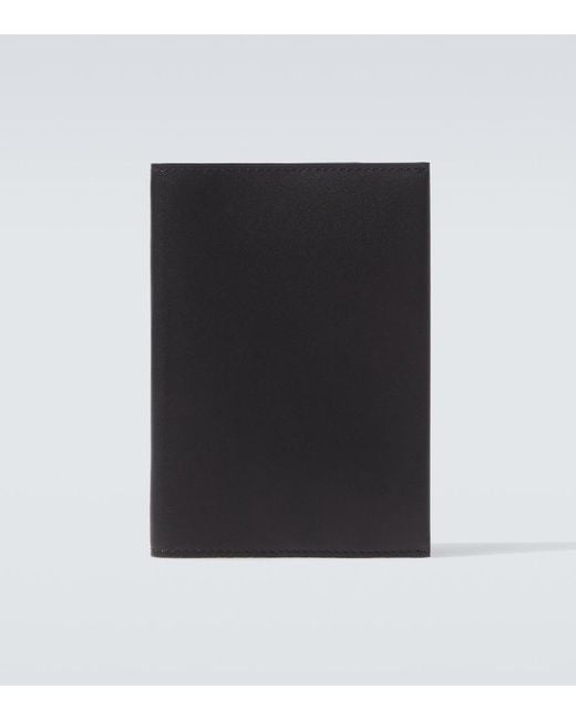The Row Black Leather Passport Holder for men