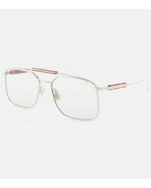 Brunello Cucinelli Natural Sartorial Sunset Square Sunglasses