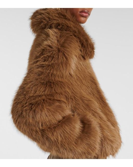 Frankie Shop Brown Hope Faux Fur Jacket