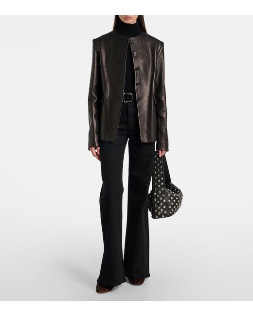 Le Monde Beryl Brown Claudia Calf Hair Mary Jane Flats