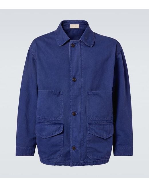 The Row Josha Cotton Twill Field Jacket in Blue for Men | Lyst
