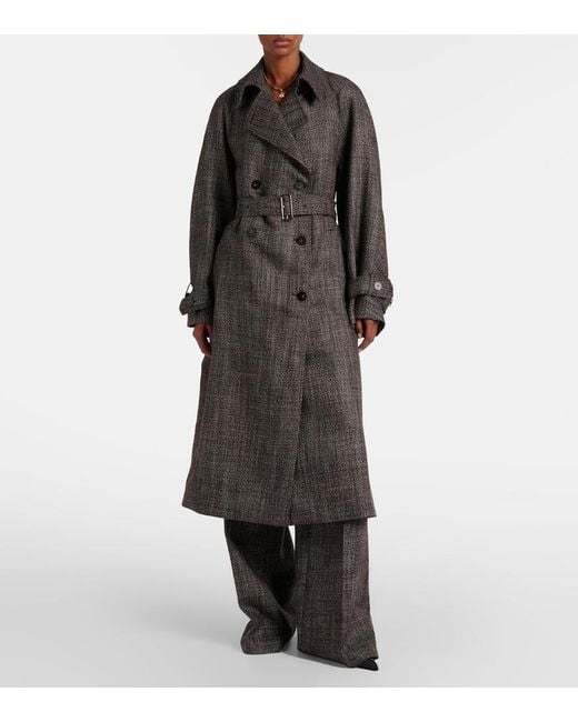 Joseph Black Laurin Double-Breasted Virgin Wool Coat