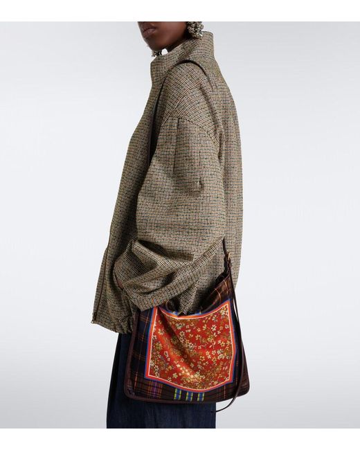 Dries Van Noten White Medium Printed Shoulder Bag