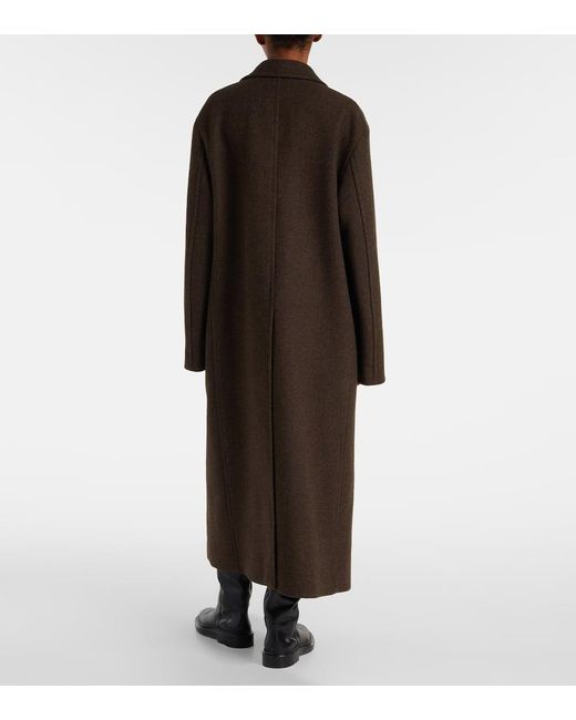 Jil Sander Brown Oversize-Mantel Aus Wolle