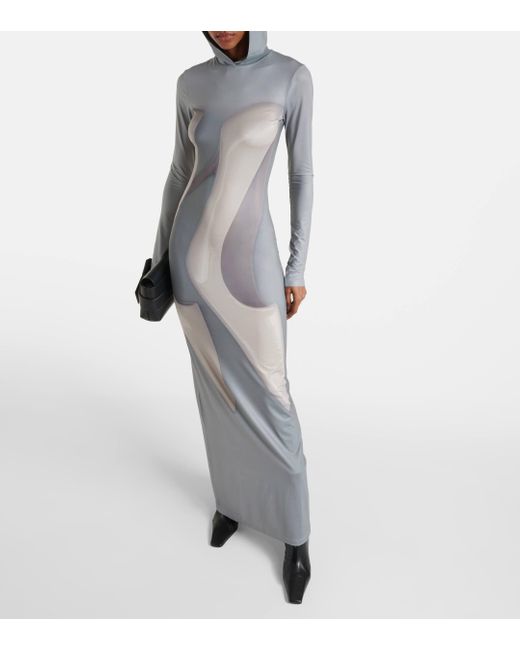 Robe longue imprimee Acne en coloris Gray