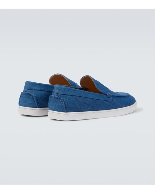 Christian Louboutin Blue 'Varsiboat' Loafers for men