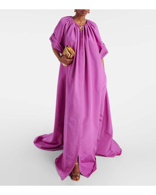 Oscar de la Renta Purple Robe aus Faille