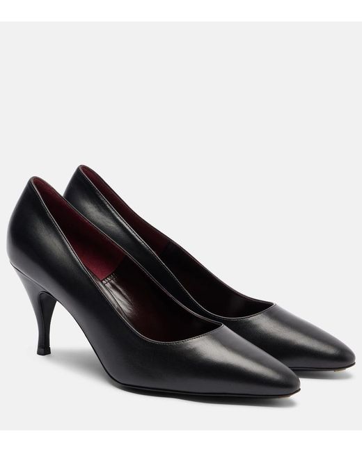 Herbert Levine Black Pure And Simple Leather Pumps