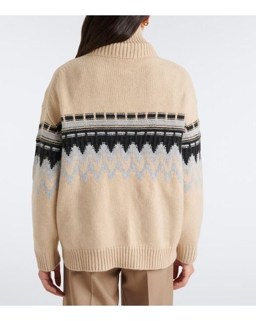 Jardin Des Orangers Natural Fair Isle Cashmere Sweater