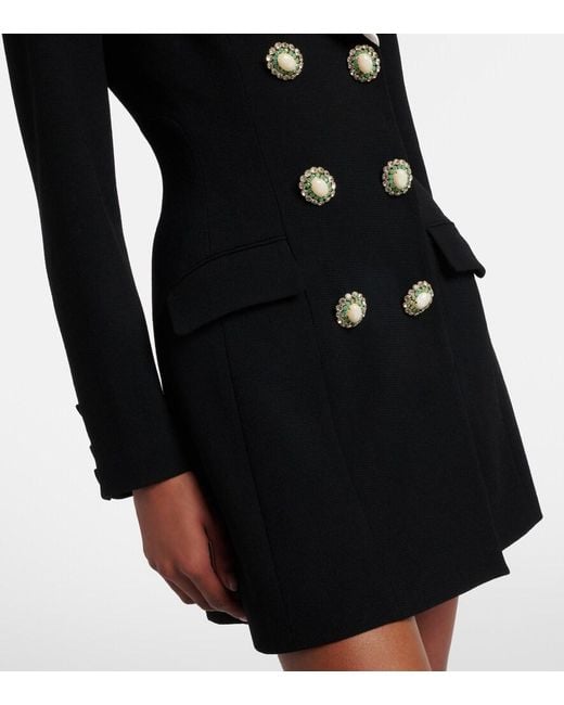 Self-Portrait Black Crepe Minidress