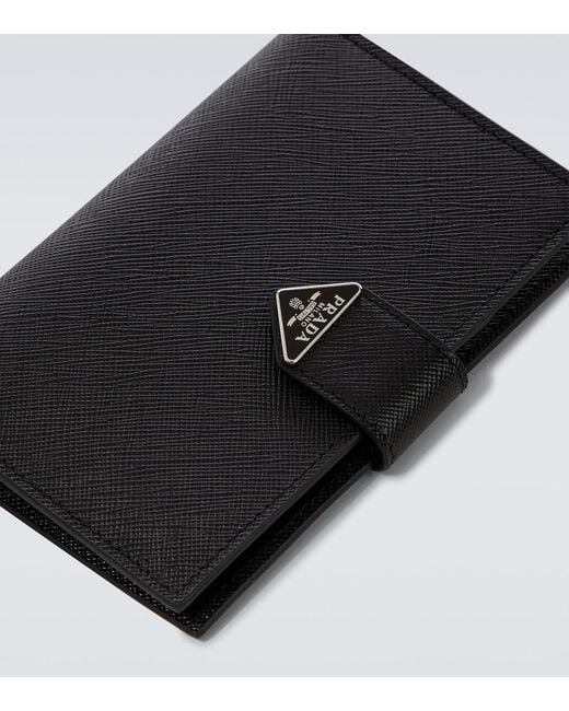 Prada Black Saffiano Leather Billfold Wallet for men