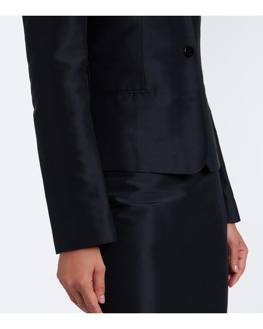 Gucci Black Silk Faille Jacket