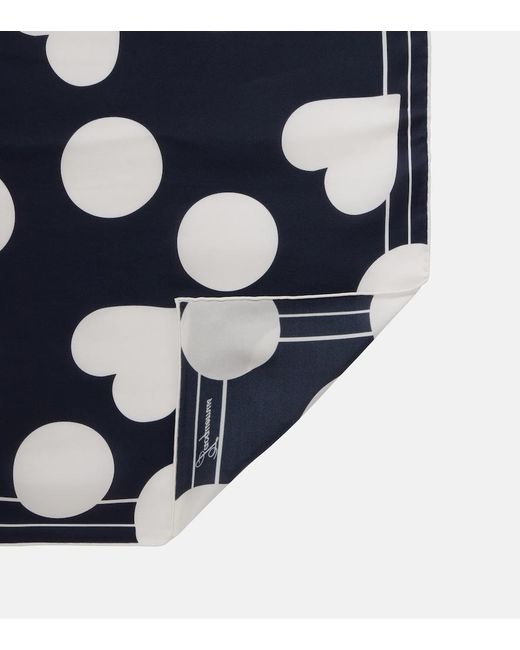Jacquemus Blue Cour Printed Silk Scarf