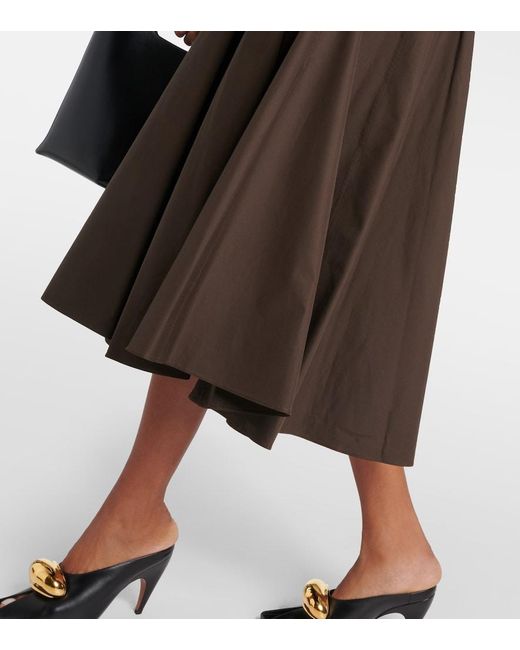 Alaïa Brown Cotton Poplin Midi Dress