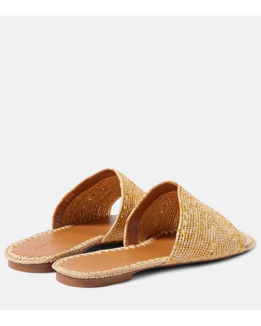 Robert Clergerie Natural Ineni Raffia Slides