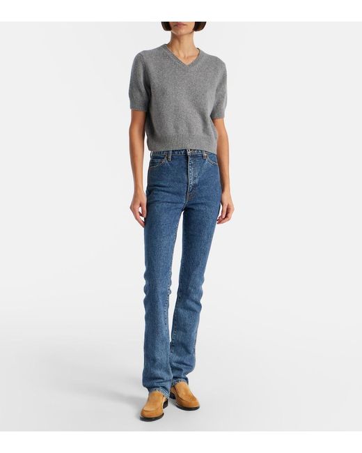 Khaite Gray Jas Cashmere Top