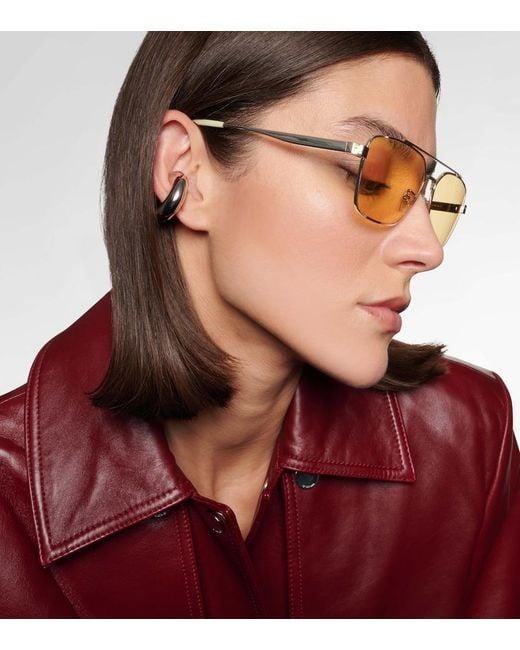 Fendi Natural Sky Rectangular Sunglasses