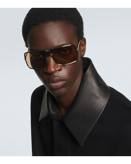 Fendi Natural Ness Rectangular Sunglasses for men