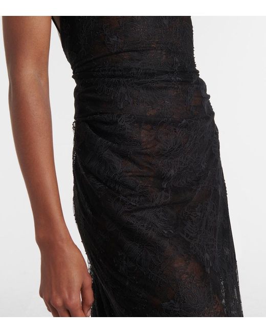 Vivienne Westwood Black Bridal Lace Minerva Semi-Sheer Open-Back Gown