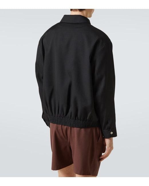 FRAME Black Wool Blouson for men