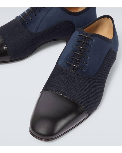 Zapatos oxford Greggo con ribetes de piel Christian Louboutin de hombre de color Blue
