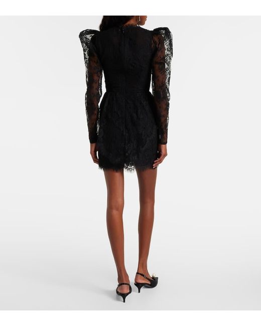 Alessandra Rich Black Minikleid Aus Spitze