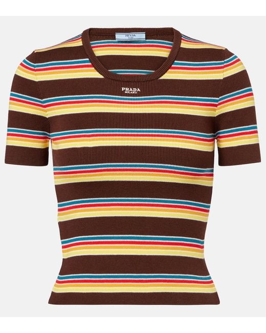 Prada Brown Pullover Aus Baumwolle