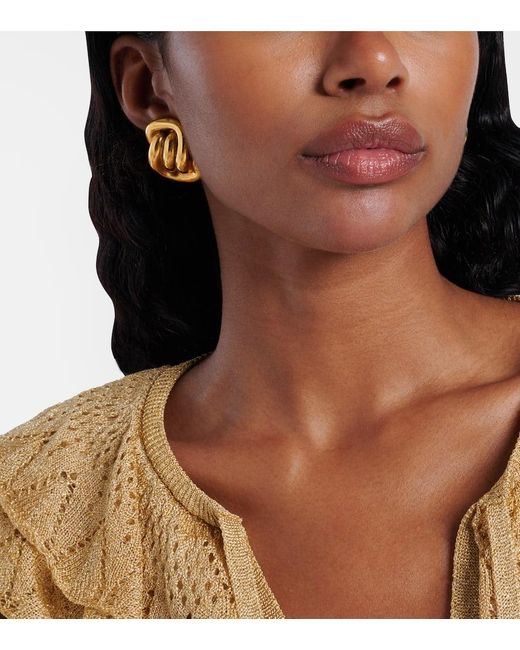 Pendientes Ellis Chapados En Oro Jennifer Behr de color Metallic