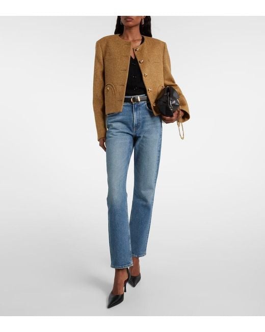 Citizens of Humanity Blue Blaine High-Rise Straight Jeans