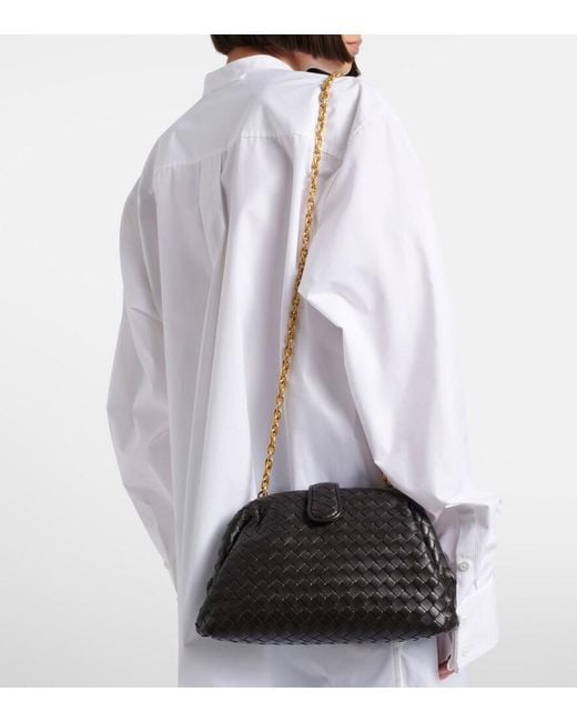 Bottega Veneta Black Lauren 1980 Small Leather Clutch