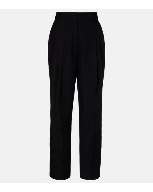 TOVE Black Robena Virgin Wool Straight Pants
