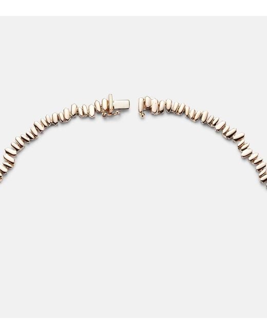 Suzanne Kalan Metallic Bold 18Kt Rose Tennis Necklace With Sapphires And Diamonds