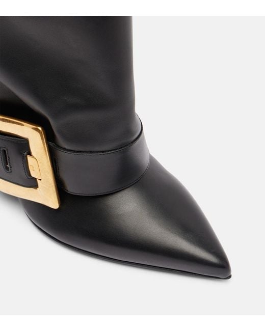 Balmain Black Stiefel Anthem Aus Leder