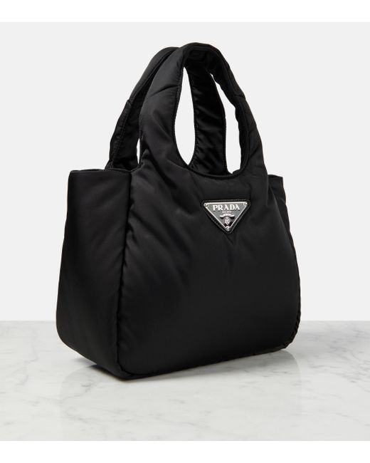 Prada Black Re-nylon Small Padded Tote Bag
