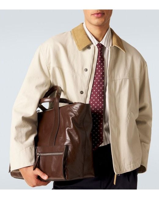 Metier Brown Racer 40 Leather Duffel Bag for men
