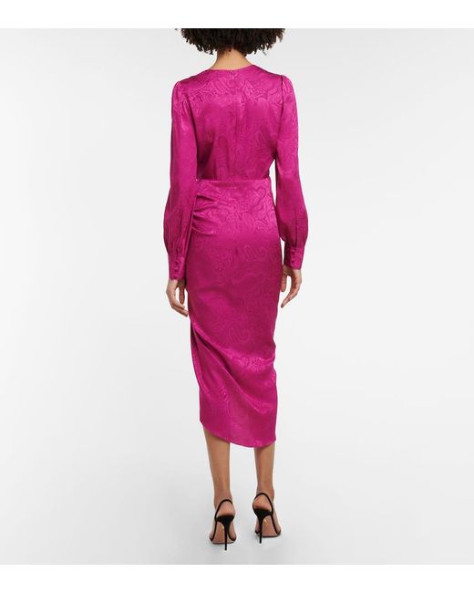 Veronica Beard Pink Weiss Jacquard Ruffle Dress