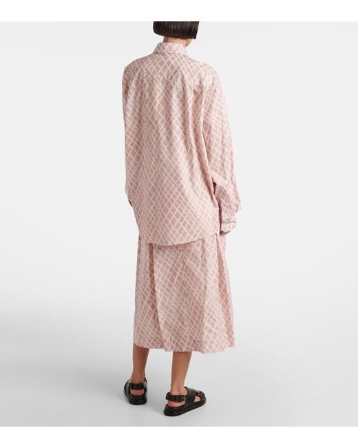 Marni Pink Checked Cotton Poplin Shirt