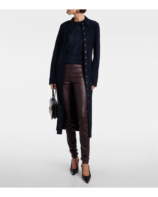 Stouls Blue Miuccia Suede Top