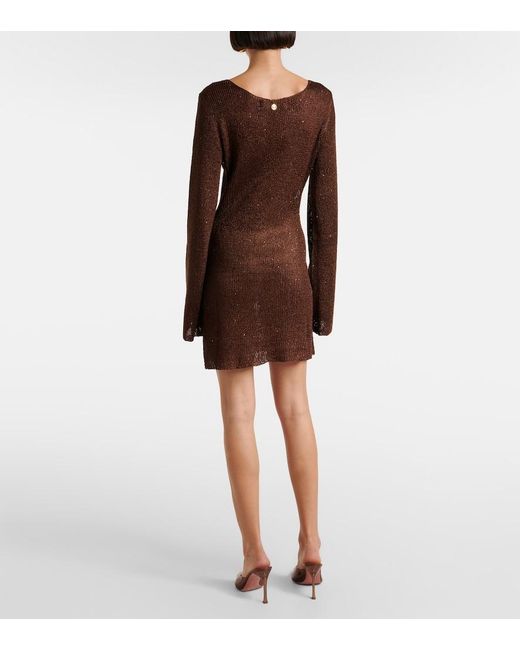 Bananhot Brown Candy Sequined Minidress