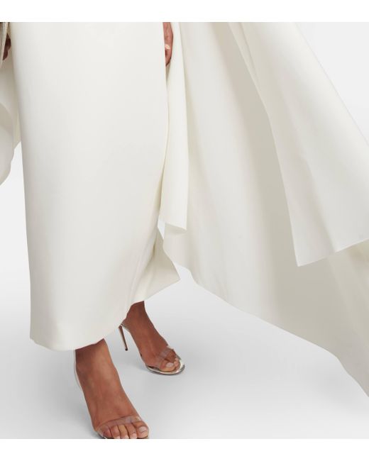 Roksanda White Bridal Demetria Cape Gown